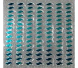 105 Buegelpailletten Welle 8 x 3 mm spiegel blau
